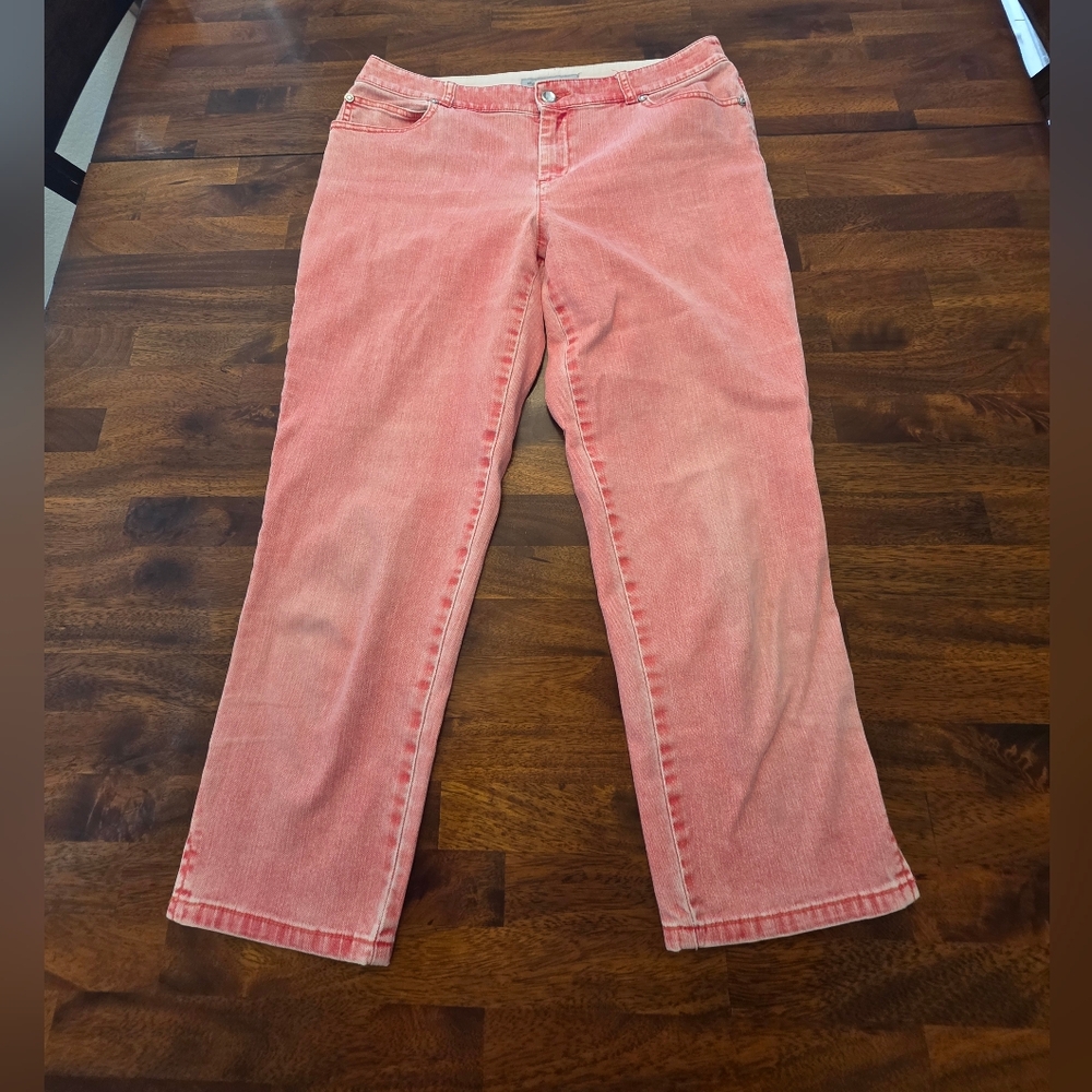 Chico's Platinum Denim Pink Jeans Size‎ 1.5